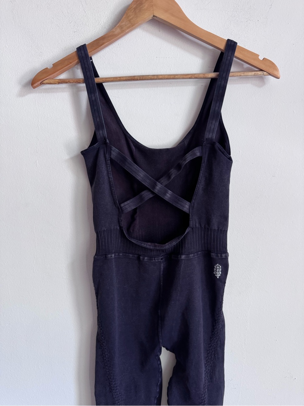Free People Movement Good Karma Onesie XS/S Washed Black $98 - Picture 7 of 9